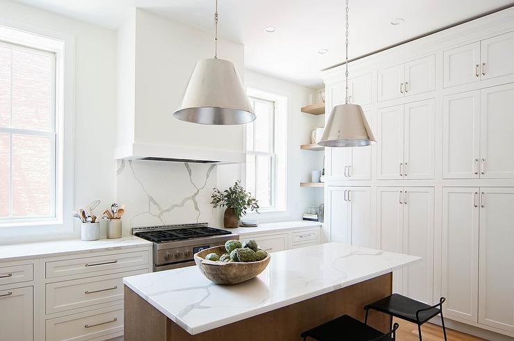 Statuary Quartz Countertop. Kitchen Design by Thompson Fine Home Renovations