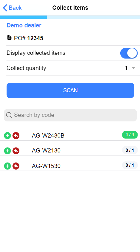 Warehouse management app