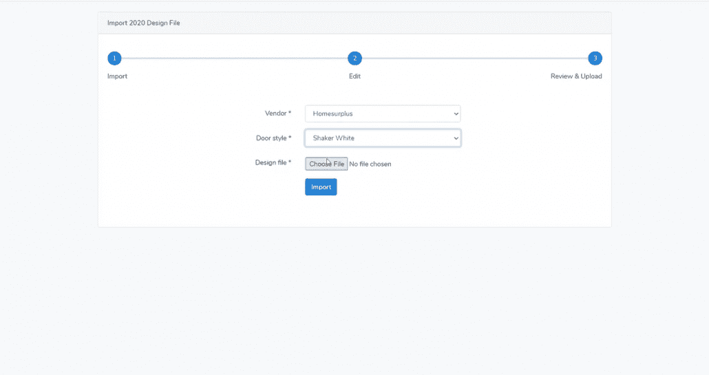 selecting style and design file
