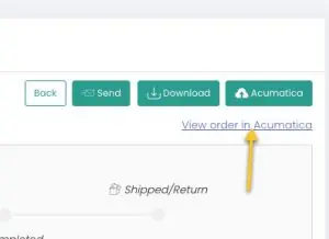 Acumatica Sales Order Link in KitchenDEV